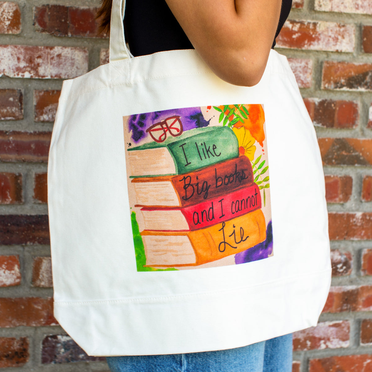"I Like Big Books" Reusable Canvas Tote