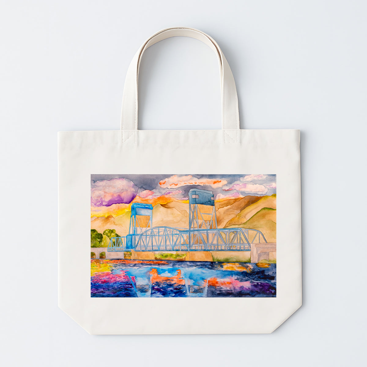 Blue Bridge Reusable Canvas Tote