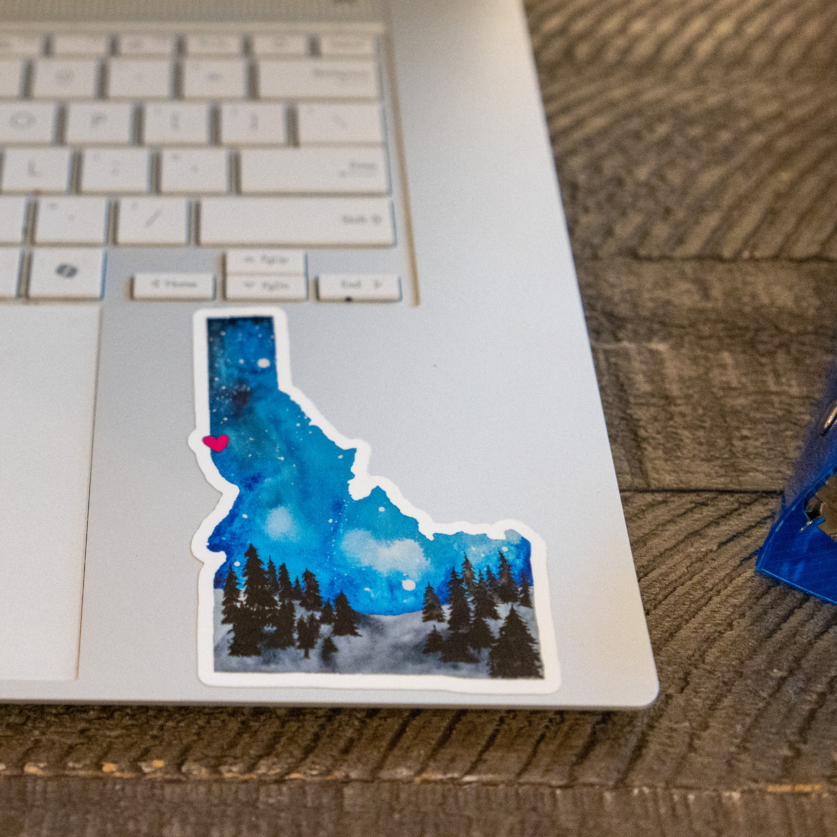 Idaho Sticker – Watercolor Night Sky Landscape Vinyl Sticker (3.5x2.5")