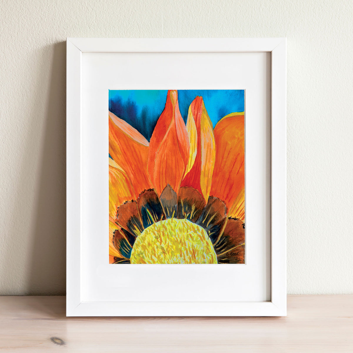 "Poppin' Poppy" Poppy Watercolor Print – Red 8x10 Matted Floral Art (11x14 Ready to Frame)