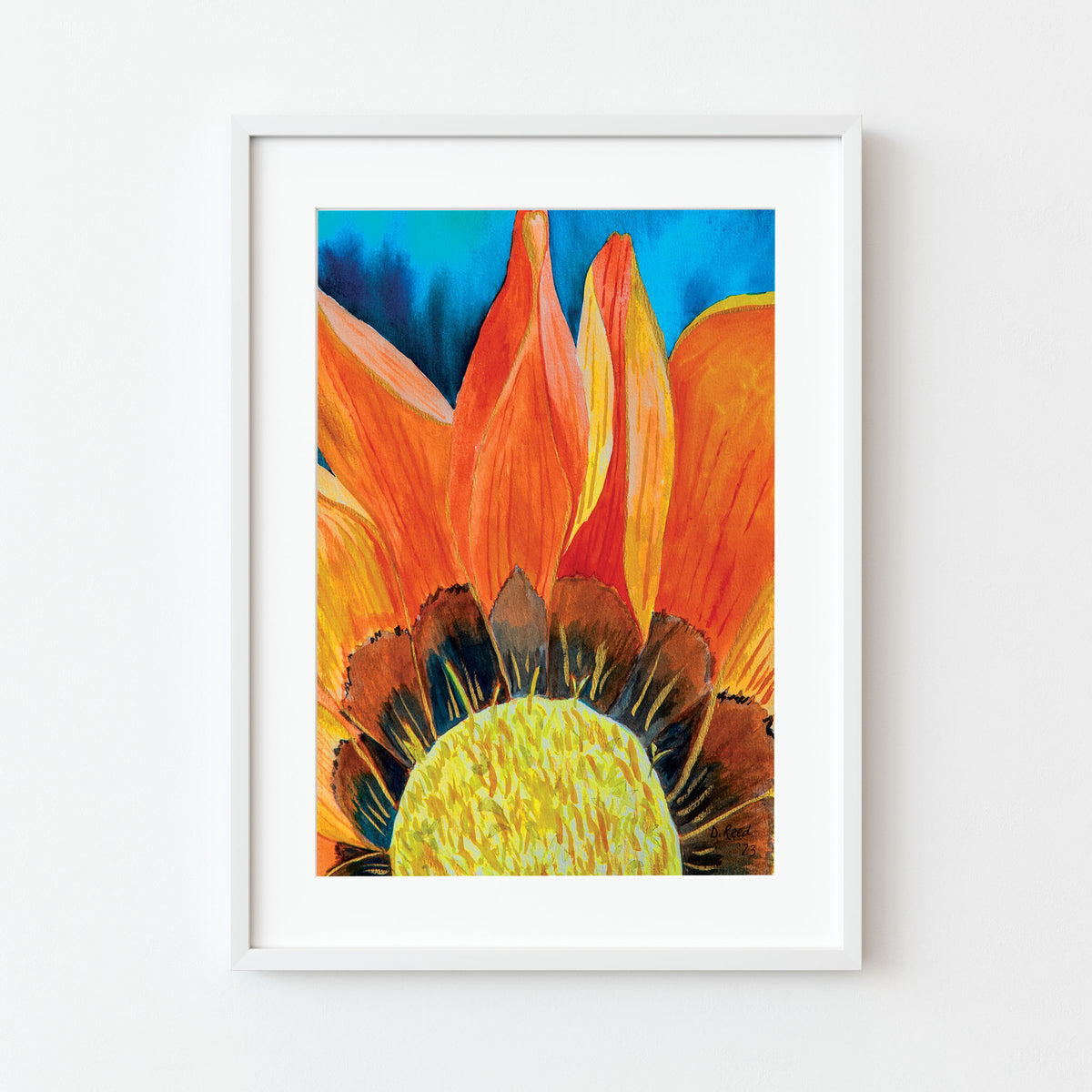 "Poppin' Poppy" Poppy Watercolor Print – Red 8x10 Matted Floral Art (11x14 Ready to Frame)