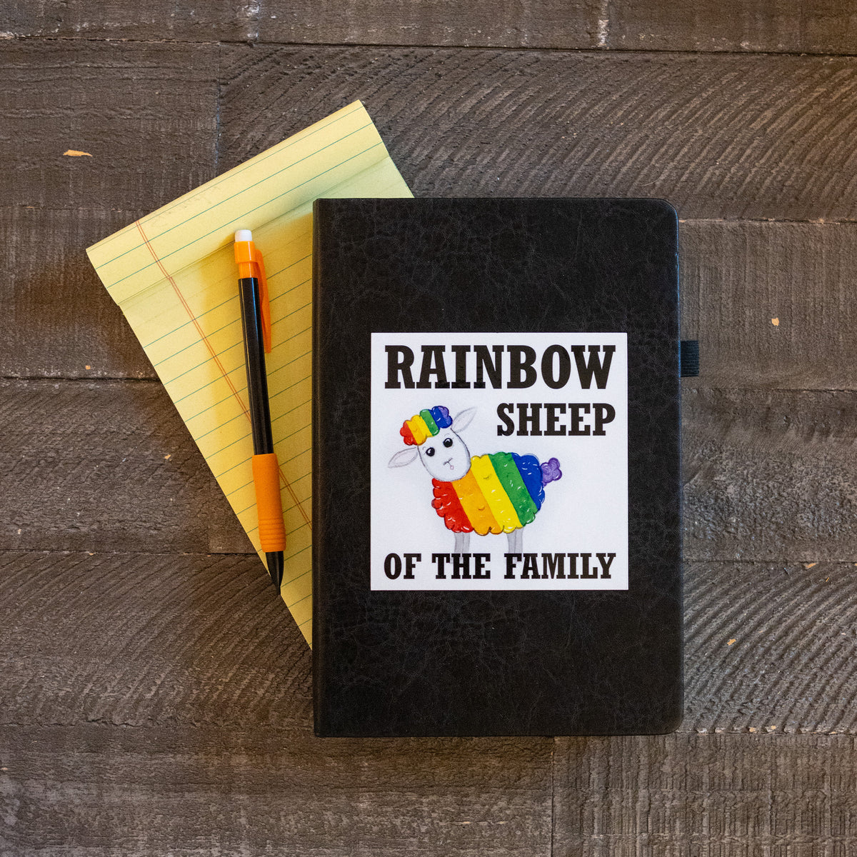 LGBTQ+ Pride Sticker – “Rainbow Sheep of the Family” Funny Vinyl Sticker (3x3 Inch Waterproof)
