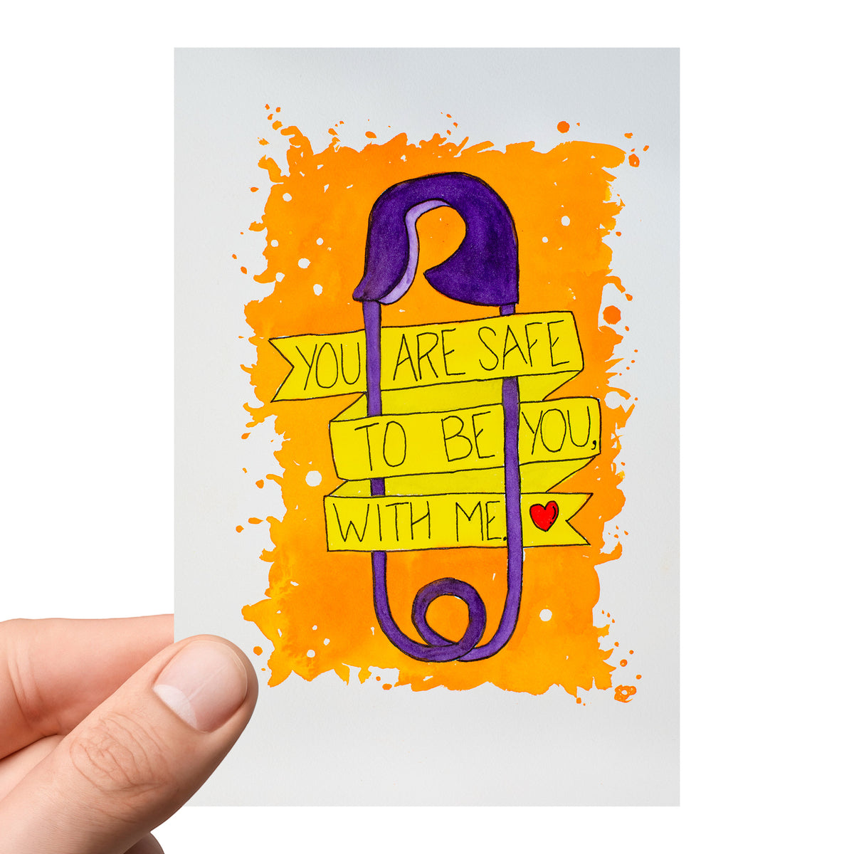 LGBTQ+ Ally Sticker – “You Are Safe to Be You, With Me” Waterproof Vinyl Safe Space Sticker